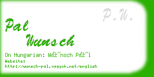 pal wunsch business card